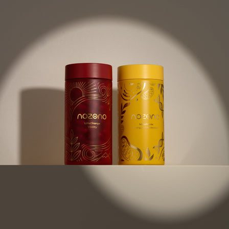 NOZONO Longevity Foundation Duo – LifeCharge- ja MitoGenix-paketti pitkäaikaiseen elinvoimaan